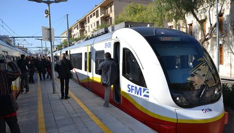 El tren elèctric arriba a l’Estació de Manacor, que es reforçarà com estació intermodal amb més connexions