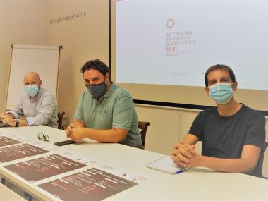  Gaspar Fuster, assessor tècnic; Sebastià Llodrà, delegat de Mobilitat; Antoni Pascual, tècnic municipal de Medi Ambient. 