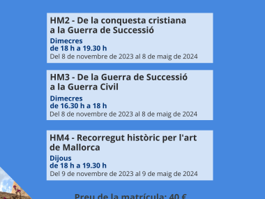 Cursos d'Història de Mallorca curs 2023-24
