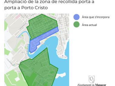Mapa ampliació porta a porta 2024 Porto Cristo. 