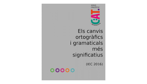 Divulgam un resum de les novetats ortogràfiques del català